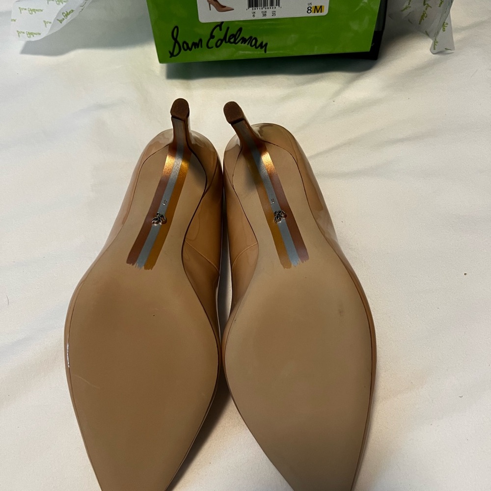 Sam Edelman “Hazel” Nude/Blush Patent Heel Size 8 - never worn